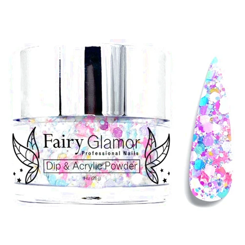 FAIRY GLAMOR White Glitter Dip & Acrylic Nail Powder - Paparazzi - 1 oz