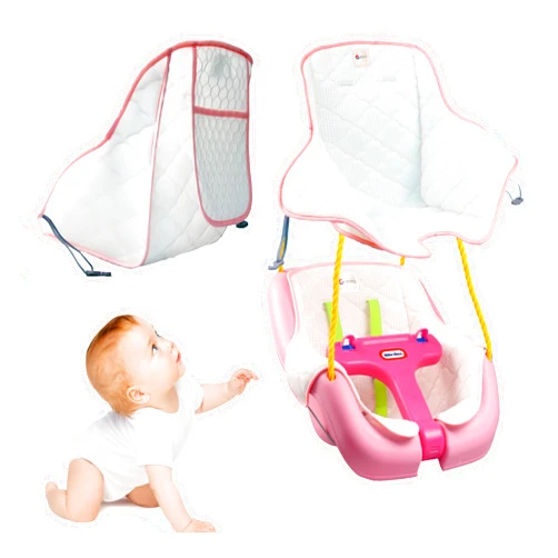 GEOCCI Outdoor Toddler Swing Cushion，Suitable for Little Tikes Toddler Swing Cushion Breathable and Soft with Air Mesh (Pink)