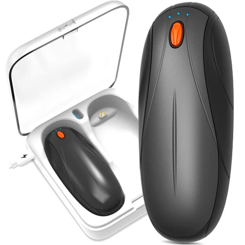 Yuegit Hand Warmers Rechargeable 2 Pack, 14000mAh Electric Hand Warmers with Charging Case, Quick Charge Portable Heater,Gifts for Christmas, Winter, Outdoor, Camping, Golf, Hunting Accessories