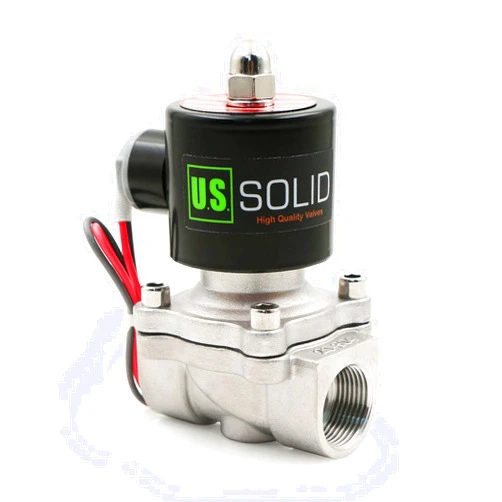 U.S. Solid 3/4inches Stainless Steel Electric Solenoid Valve 24V AC N.C. Air Water Oil VITON