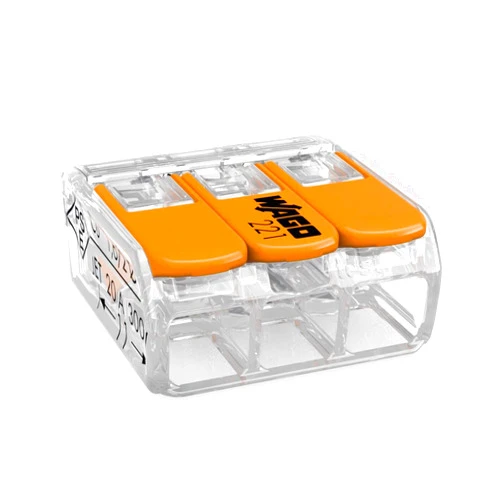 Wago Terminal Block, Pluggable, 3Pos, 12Awg - 221-413