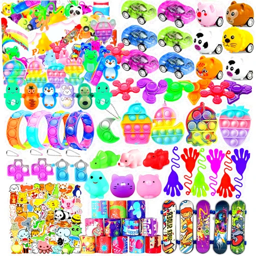 Kaisbro 115 Pcs Party Favors for Kids 4-8-12, Pop Fidget Toys, Goodie Bag Stuffers, Treasure Box Toys for Classroom Prizes, Pinata Stuffers, Goodie Bags Filler, Prize Box toys for Kids Classroom