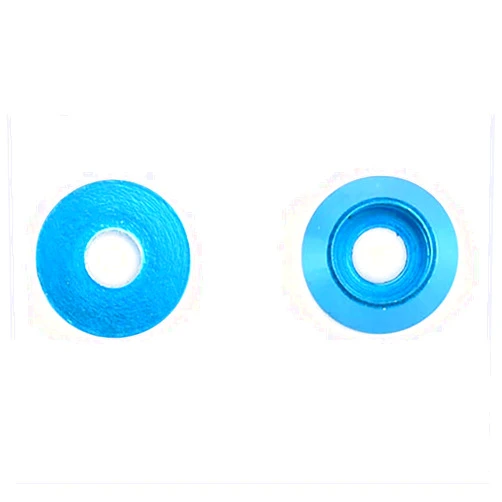 Liovns Mdingbao-Flat Washers Aluminum Washer M2 M2.5 M3 M4 Colourful Aluminum Alloy Anodized Cup Head Bolt Washers Gasket, 5Pcs, Corrosion and Durable (Color : Sky Blue, Inner Diameter : M2.5)