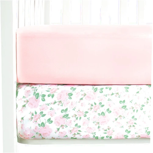 Magik & Kover Stretchy Crib Sheets Girl, 2 Pack Baby Crib Sheets Fitted for Standard Crib and Toddler Mattress 52
