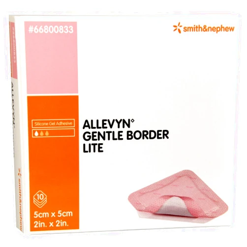 Smith & Nephew Smith+Nephew ALLEVYN Gentle Border Lite Wound Dressing, 2