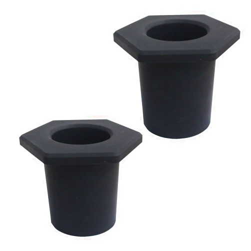 Wilybeol Umbrella Cone Wedge 2 Pcs, Durable and Flexible Silicone Patio Table Umbrella Hole Ring Plugs for 2”-2.5” Holes, Black Umbrella Hole Inserts for Gardens, Bar, Balconies