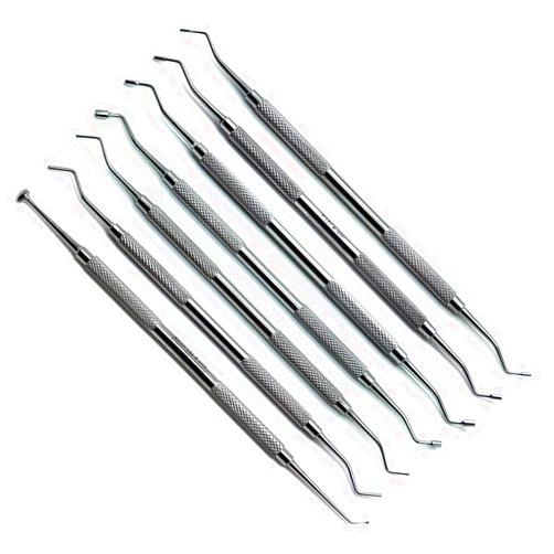 SUPERIOR INSTRUMENTS Dental Amalgam Filling Serrated Pluggers Plastic Composite Ball Burnishers Double Ended Restorative 7 Pieces Instruments