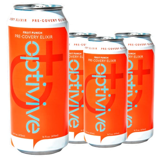 Optivive Pre-covery Elixir Clear Liquid Nutrition Pre Surgery Drink, Post Op Surgery Essentials, Chemotherapy Must Haves for Women and Men, Colonoscopy Prep Drink, Fruit Punch Flavor, 16oz (4 Pack)