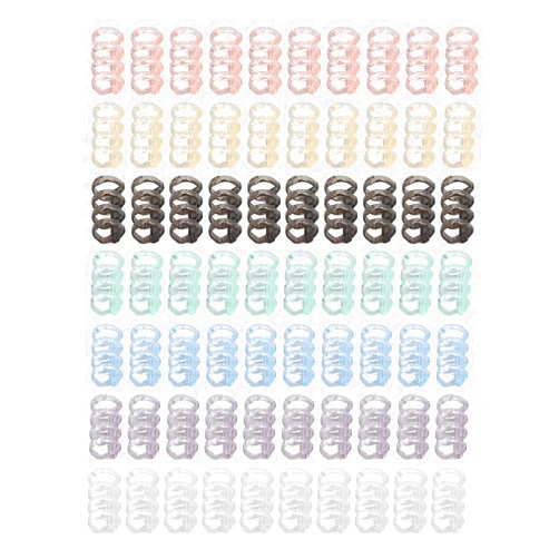 Yuecoom 70PCS 4 Hole Binding Spines, Binder Binding Spirals Rings Bookbinding Binder Spiral Coil Binding Machine Plastic Split Loose Leaf Rings 12mm Inner Diameter For Teacher Student Document Notebook