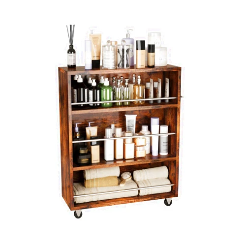 ALBAD Slim Storage Cart,4-Tier Kitchen Rolling Cart on Wheels,7.9”W Slim Storage Cart with Handle for Laundry Narrow Places Bathroom Small Corner