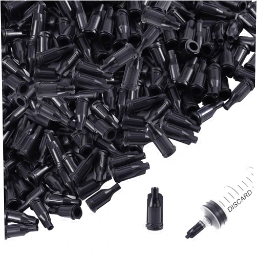Patelai 1500 Pack Syringe Caps Dispensing Needle Black Syringe Tip Caps for Dispensing Needles Accessories Craft Industrial Use