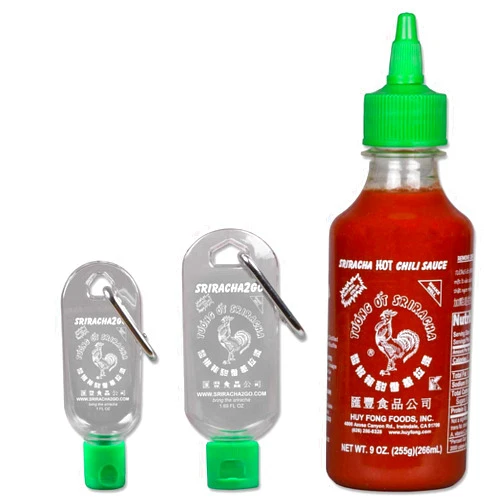 Sriracha2Go Sriracha Keychain Gift Pack: 9 Ounce Sriracha + 1 Ounce Keychain + 1.7 Ounce Keychain Red