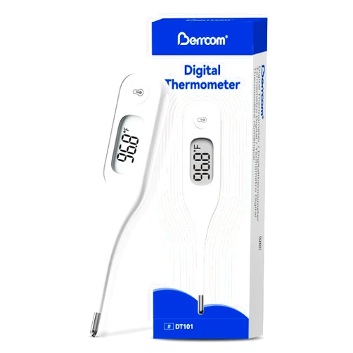 Berrcom Digital Oral Thermometer for Adults and Kids, Medical Thermometer for Fever 10 Second Reading Rectum Armpit Thermometer with Fever Alarm