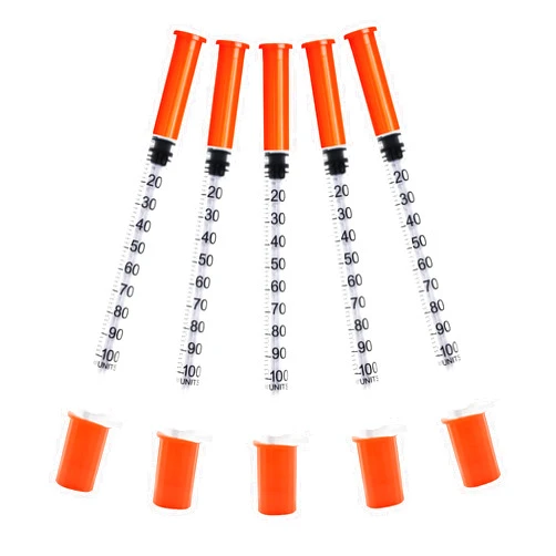 Gesanghua 31G 1cc 1/4 Inch (6mm) Syringe, U-100 Syringe with Needle, Individually Wrapped, Pack of 100
