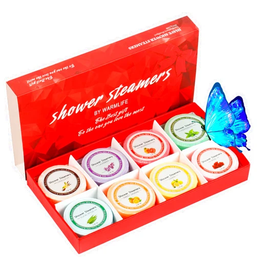 WARMLIFE Shower Steamers Aromatherapy Mothers Day Gifts for Women, 8 PCS Shower Bombs Gifts for Mom with Natural Essential Oils, Self Care & Relaxation Gifts for Her