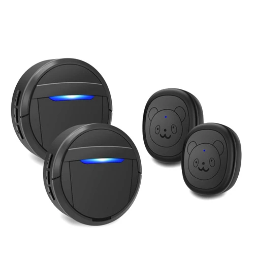 Weird tails Wireless Doorbell, Dog Bells for Potty Training IP55 Waterproof Doorbell Chime Operating at 950 Feet with 55 Melodies 5 Volume Levels LED Flash (2 Receiver 2 Transmitters)