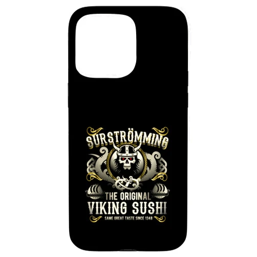Spassprediger's Lutefisk & Surströmming Merch Surströmming Challenge Viking Sushi Puke Fish Case for iPhone 15 Pro Max
