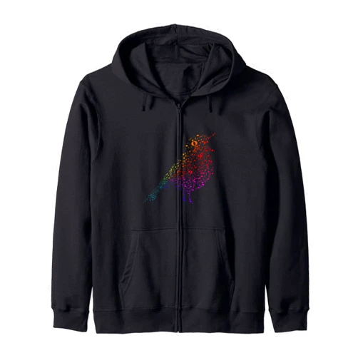 The Artaway Rainbow Songbird Zip Hoodie