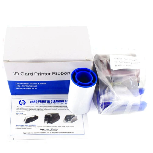 PARTSHE 534000-003 Color Ribbon Kit for Datacard SP35 SP55 SP75 Plus, YMCKT 500 Images