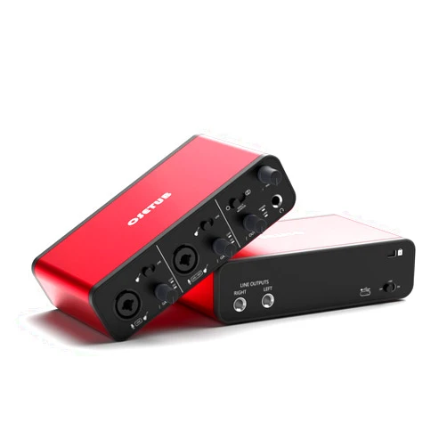 OseTub 24Bit/192kHz 2i2 USB Audio Interface with 48V Phantom Power for the Musicians, Vocalist, Podcaster or Producer,USB Audio Interface Works with Most DAWs and Recording Software