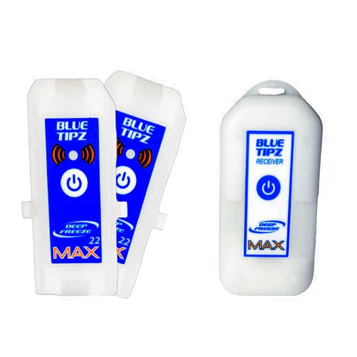 Deep Freeze BlueTipz Transmitter (2 Pack) MAX 22 + Receiver/Booster MAX Ice Fishing Tip Up Alert System (Combo Pack)