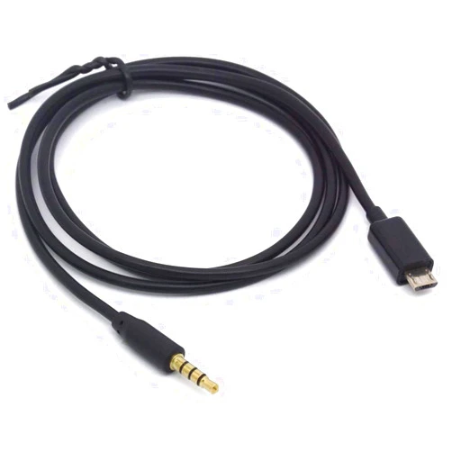 PIIHUSW Micro USB to 3.5mm Audio Output Cable - Gold Plated 4 Pole 3.5mm Male to Micro B Male Car Aux Audio Extension Cord for Android(1M/3.3Ft)