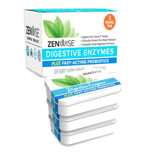 Zenwise Health Zenwise Digestive Enzymes - Probiotic Multi Enzyme with Probiotics and Prebiotics for Digestive Health and Bloating Relief for Women and Men, Enzymes for Digestion and Gut Health - 45 Count