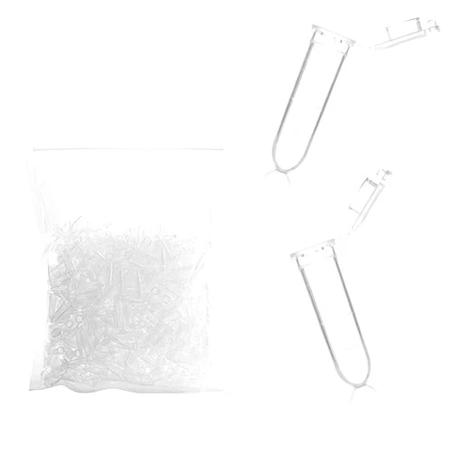 QOAEZK 2ML Micro Centrifuge Tubes,Clear Plastic Graduated Microcentrifuge Test Tubes with Attached Lid for Lab, EO Sterilized,Pack of 500pcs