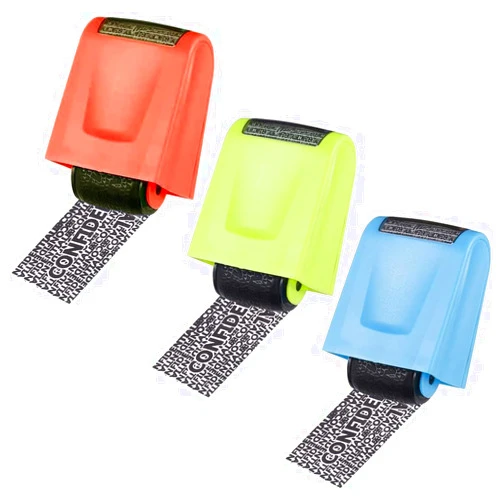 BetterJonny 3Pcs Wide Roller Stamp, BetterJonny Identity Theft Stamp Identity Guard Roller Stamp Security Stamp for Privacy Protection Address Covering ID Blackout Data Anti Theft, 2.69 x 1.65 Inch