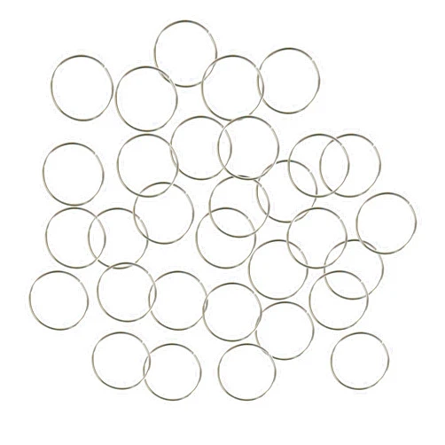 Rockin Beads (TM) Rockin Beads Brand, 400 Jump Rings, Silver-Plated Brass, 12mm Round, 21 Gauge. Open 10.6mm Inside Jewelry Connectors Chain Links Sold Per Pkg of 400
