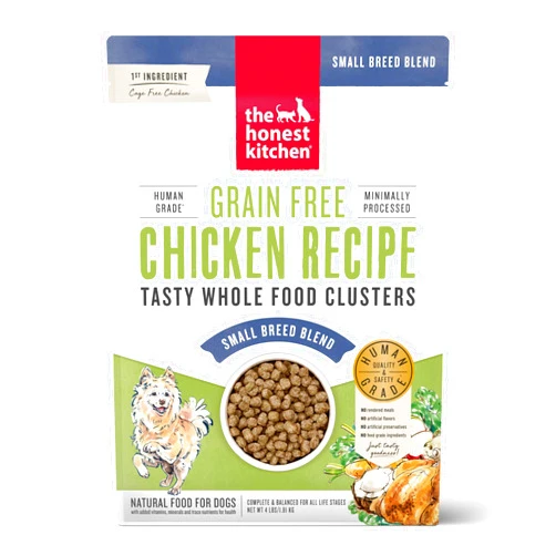 The Honest Kitchen Whole Food Clusters Small Breed Grain Free Chicken Dry Dog Food, 4 lb Bag