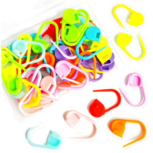 TTSAM 50 Pieces Colorful Knitting Markers Crochet Clips Crochet Pins Bulk Stitch Markers Locking Stitch Knitting Place Markers DIY Craft Plastic Safety Pins Weave Stitch Needle Clip Counter(10 Colors)
