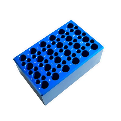 QIANJIEER Aluminum PCR Cooler Cooling Block - 24 Well+36 Well Tube Cool Rack, 24-Well for 1.5ml Tubes and 36-Well for 0.2ml Tubes