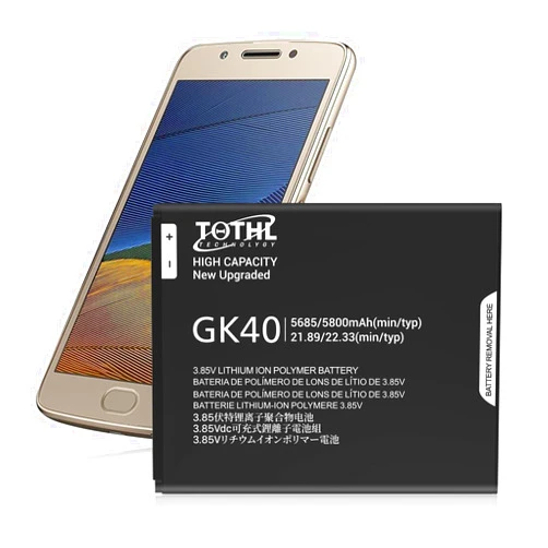 TQTHL GK40 Battery, [2025 Upgrade] 5800mAh Ultra High Capacity Replacement Battery for Moto G4 Play XT1607, Moto G5 XT1601, Moto E3, Moto E4, XT1675,