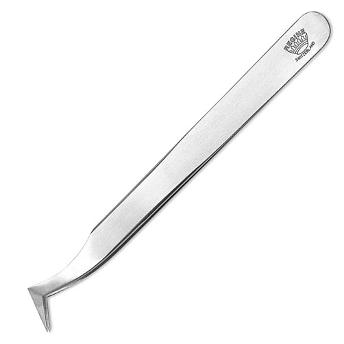 Regine Switzerland Lash Extension Tweezers – Precision Curved Applicator Tool for Eyelashes, False Lashes, and Mink Lash Extensions – Professional Stainless Steel Tweezer for Lash Techs – Silver