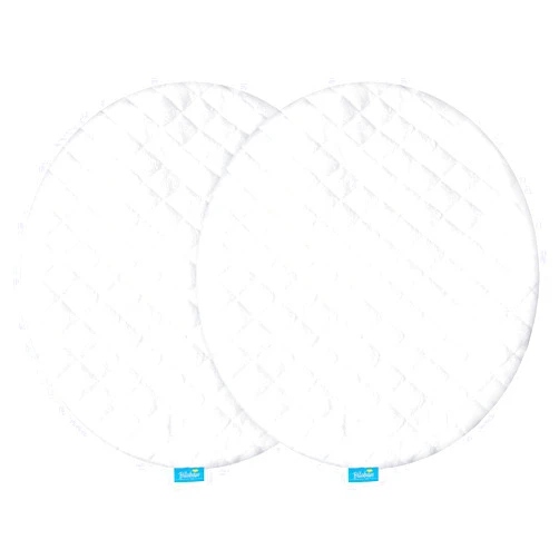 Biloban Waterproof Bassinet Mattress Pad Cover Compatible with Fisher Price On The Go Baby Dome, 2 Pack, Ultra Soft Surface, Breathable and Easy Care