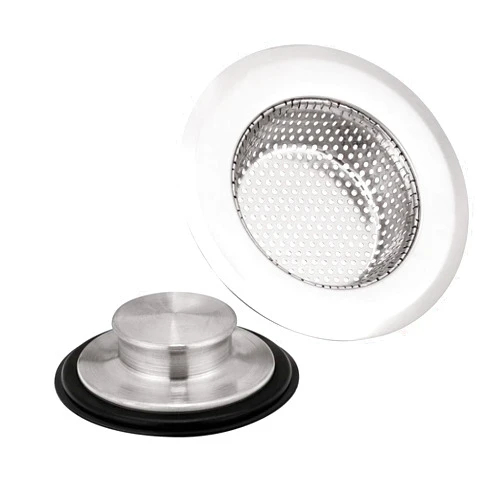 CISHNOU Sink Stopper X 1, Sink Strainer X 1, CISHNOU Stainless Steel Anti-Clogging Kitchen Sink Stoppers Sink Drain Strainers Set