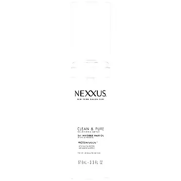 Nexxus Clean & Pure 5 in 1 Invisible Oil for Frizzy Hair, Nourishing Detox Paraben & Dye Free, 3.3 Fl Oz Pre-Style Aid