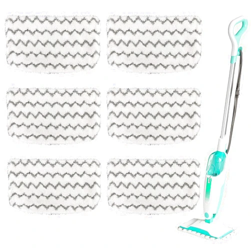 Tidy Monster 6 Pack Microfiber Steam Mop Pads Replacement for Shark Steam Mop S1000, S1000A, S1000C, S1000WM, and S1001C, Dirt Grip Cleaning Pads