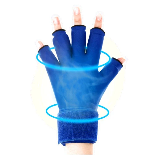 Luguiic Finger Arthritis Compression Ice Pack Glove for Women and Men, Adjustable Wrist Strap Hand Pain Relief for Arthritis