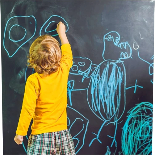 Trazzo Removable Chalkboard Wallpaper for Home Office School (17.7x79inches)