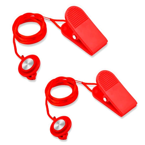 XIHIRCD 2pcs Universal Treadmill Magnet Safety Key, Magnetic Safety Switch Round Treadmill Safety Key Replacement Treadmill Emergency Stop Magnet for Treadmills Running Machines