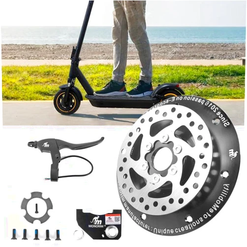 Monorim MD MAX Electric Scooter Brake Disc Parts Compatible With Segway Ninebot Scooter MAX G30 D/E/P/DII/LEII/LD/LE/LP,120mm Rear Brake Disc Rotor Electric Scooter Replacement Accessories (Black)