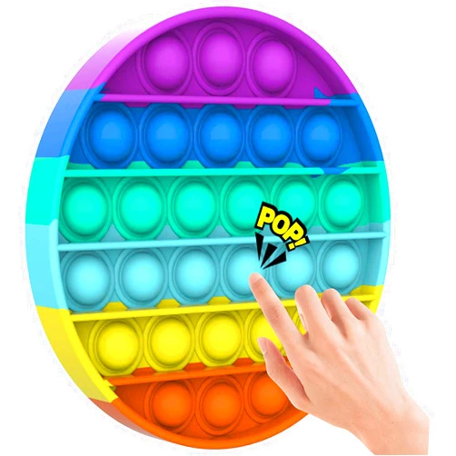 YEAHPY Push pop Bubble Fidget Toy, Stress Relief and Anti-Anxiety Tools Sensory Irritability Toy for Autism to Relieve Stress for Kids and Adults Round Multicolor