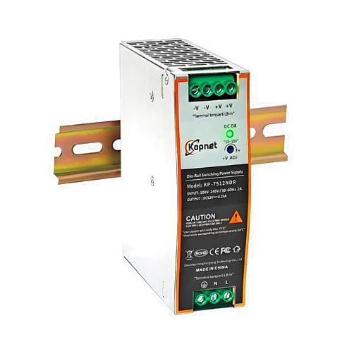 Hapidot 75W 12V Din Rail Mount Power Supply 12V 6.25A Output AC-DC Industrial Power Adapter 100~240V AC Input Din-Rail Switching Power Supply with Over Load/Temperature Short Circuit Protection