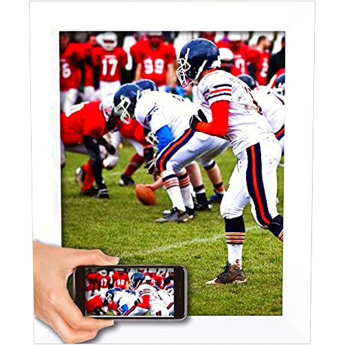 ArtDirect Custom Framed 12x14 Modern White Wood Frame and Your Photo or Art - Upload Any Image and We Will Print and Frame it for You