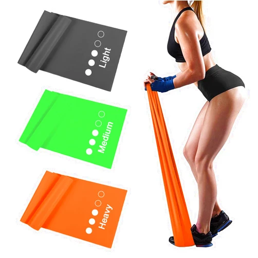 ROSAPOAR Resistance Bands Set, Exercise Bands, Elastic Workout Bands for Home Gym, Stretching, Physical Therapy Bands for Yoga Pilates, Recovery, Yoga, Pilates, Rehab