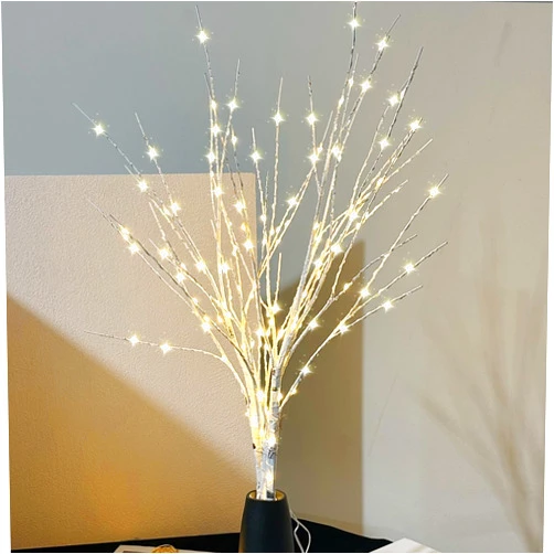 EMINGSKY 1 Pack Led Branch Light Battery Operated Lighted Branch for Vase,Artificial Tree Twig 31.5IN 50 LED Warm White Bulbs for Christmas Wedding Party Outdoor and Indoor Decor
