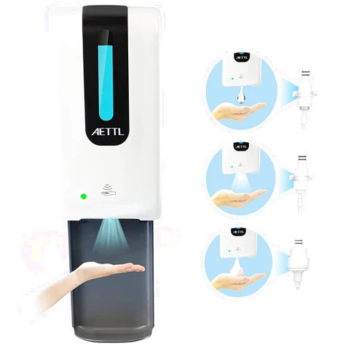 AETTL Soap Dispenser,Touchless Automatic Foaming Hand Sanitizer Dispenser Wall Mount, 40oz Motion Sensor Foam Liquid Refill Bottle Sanitizer Dispensing for Bathroom Kitchen Home