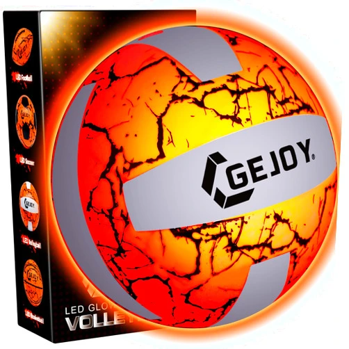 Gejoy Glow in The Dark Ball LED Light up Basketball Football Volleyball Official Size Ideal Gift for Christmas Adult Man Teenage Outdoor Sport Birthday Accessories Stuff